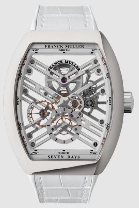 Best FRANCK MULLER VANGUARD 7 DAYS POWER RESERVE SKELETON V45S6SQT ACBC Replica Watch